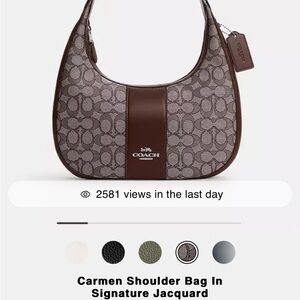 NWT Coach Carmen Shoulder Bag in Oak/Maple
